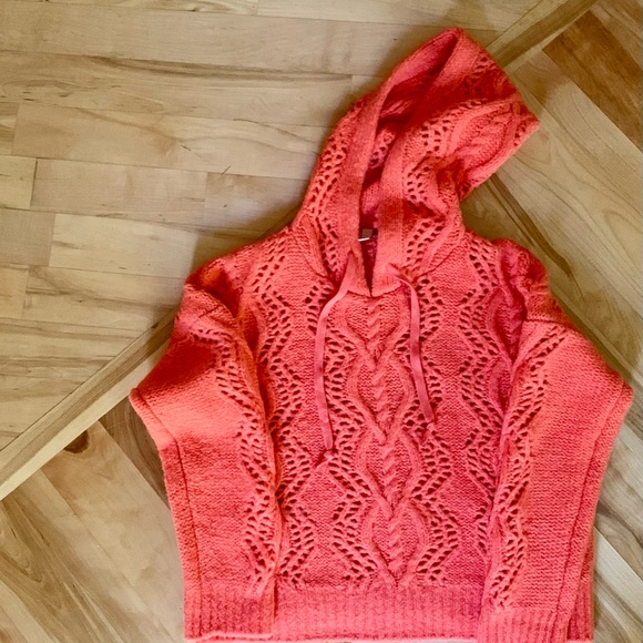 Women's Coral Cable Knit Hoodie - Picture 2 of 3